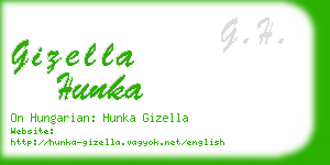 gizella hunka business card